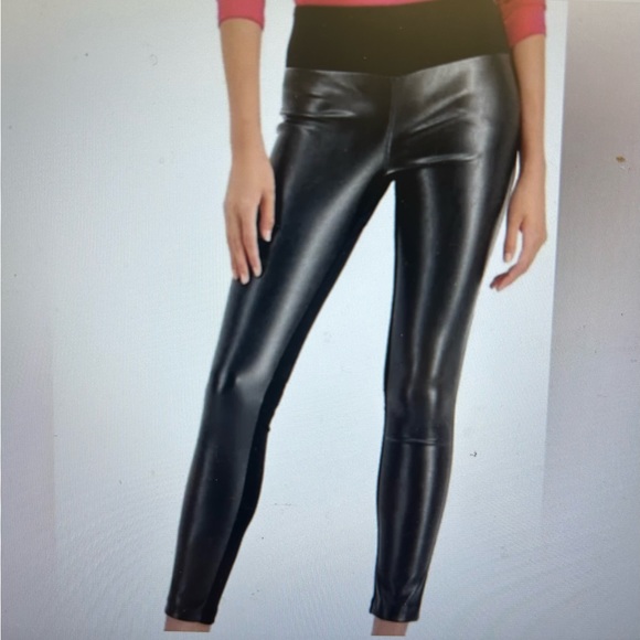 INC FAUX LEATHER BLACK LEGGINGS IN SIZE 2 - Picture 4 of 10
